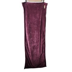 UGG Burgundy Soft Velour Fuzzy BODY Pillow Sham 20x54 Qty 1